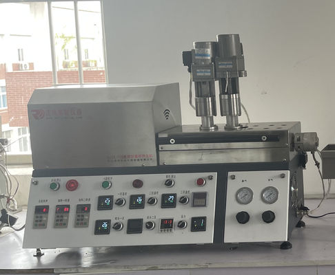 50rpm ছোট ডাবল স্ক্রু এক্সট্রুডার মেশিন 390mm স্ক্রু থ্রেড দৈর্ঘ্য